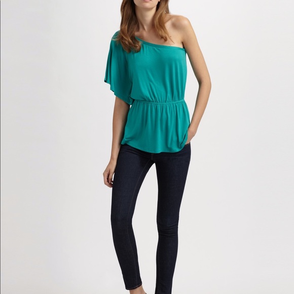 Ella Moss Tops - Ella Moss Teal One Shoulder Top